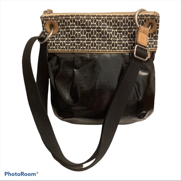 Fossil Key-per Black Coated Canvas Crossbody Bag - Picture 1 of 16